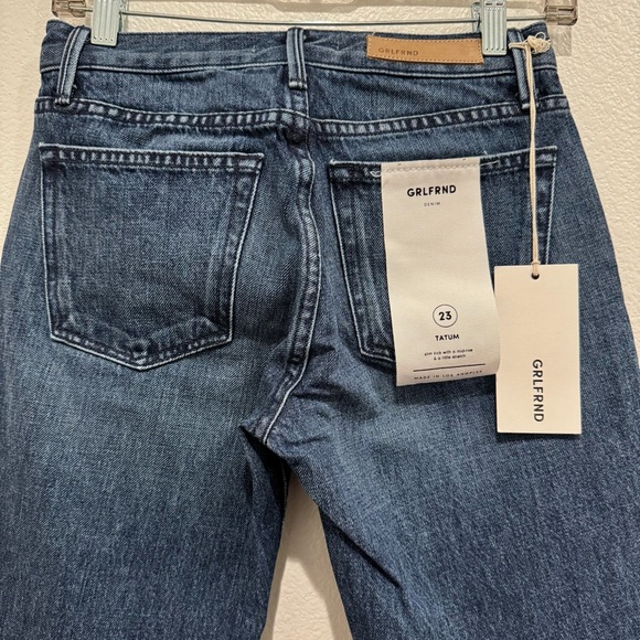 GRLFRND Denim Tatum Mid Rise Jeans Size 23 Always Now Slim Kick - Picture 8 of 11